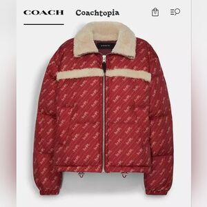 COACH | Horse And Carriage Down Jacket With Shearling